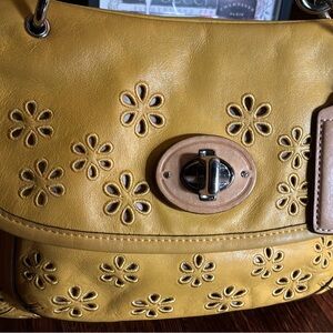 Coach Poppy Eyelet Leather Top handle- Crossbody